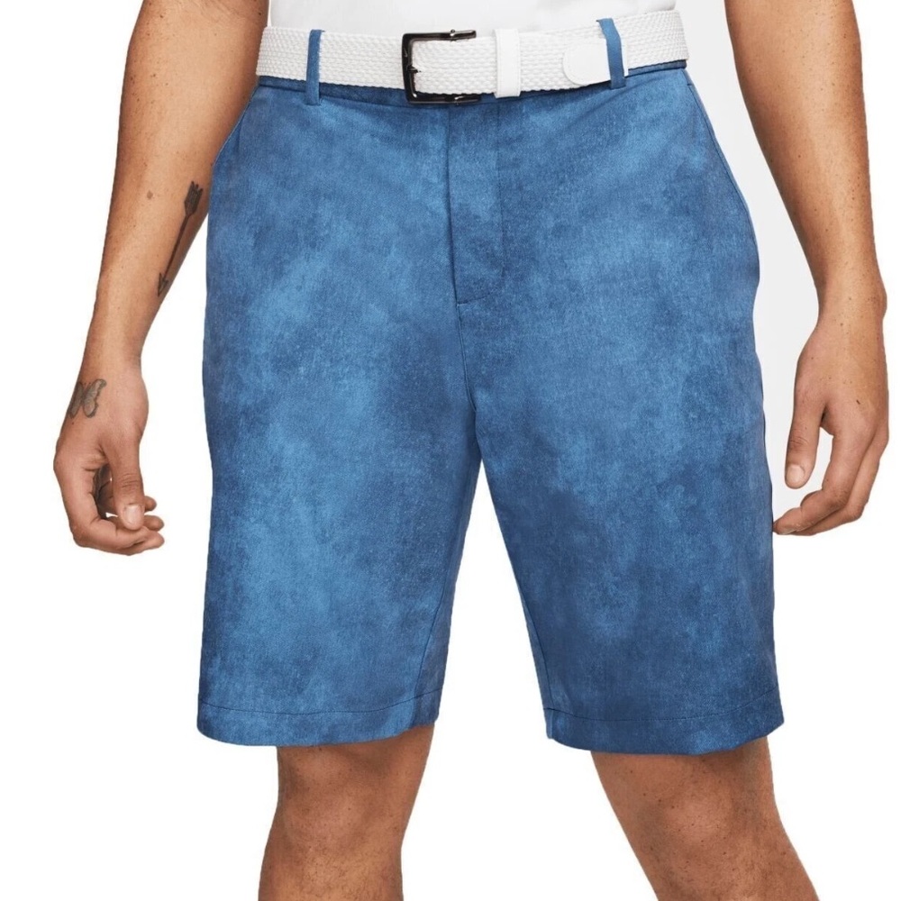 Nike Men's Washed Blue Golf Shorts Size M Dri-Fit Hybrid Shorts Standard Fit